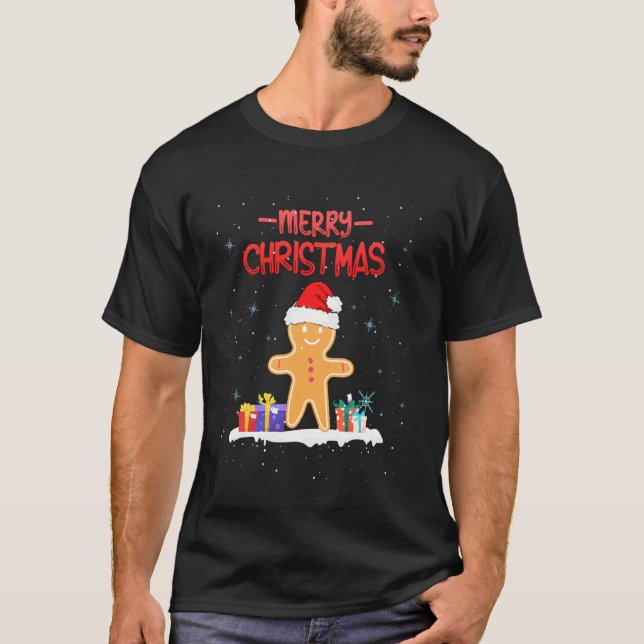 Camiseta Ph Merry Christmas Gingerbread Christmas Cookie Ba (Frente)