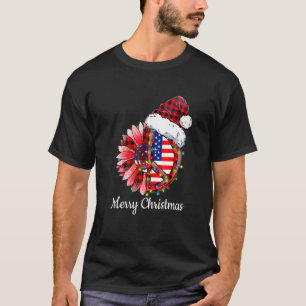 Camiseta Ph Red Xadrez Peace Sign Hippie Xmas lança a Améri