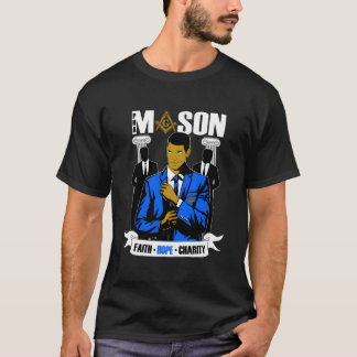 Camiseta Pha Mason Faith Hope Character Brothers Blue Lodge