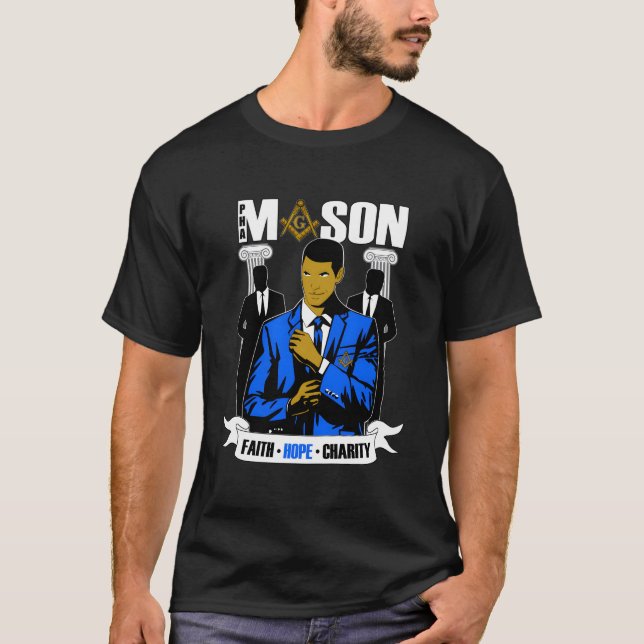 Camiseta Pha Mason Faith Hope Character Brothers Blue Lodge (Frente)