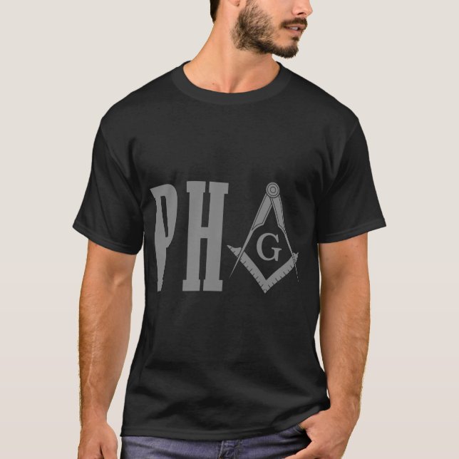 Camiseta PHA Prince Hall Mason Freemason Masonic Square _ C (Frente)