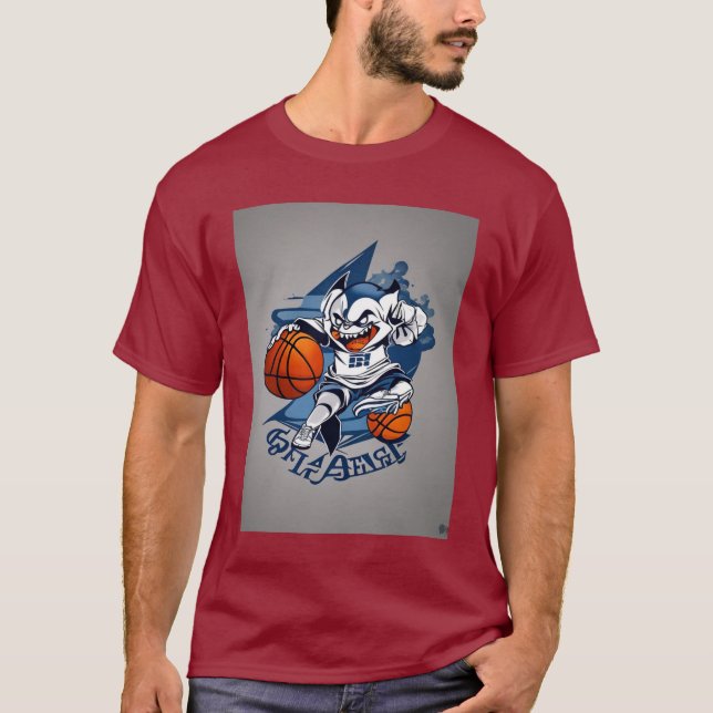 Camiseta Phantom Dunk: O Espectro de Basquete mais avançado (Frente)