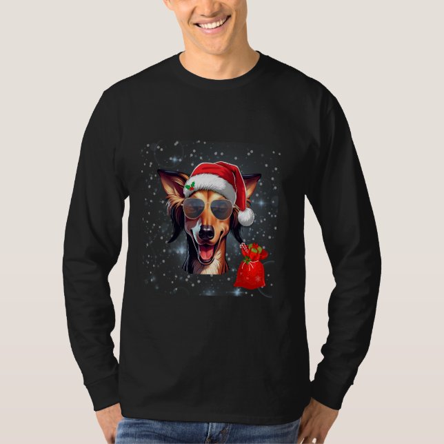 Camiseta Pharaoh Hound Dog Homens Mulheres Natal (Frente)