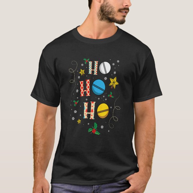 Camiseta Pharmacist Christmas Ho Ho Ho Pharmacy Technician  (Frente)