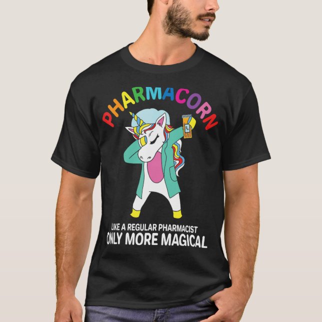Camiseta Pharmacist Pharmacy Technician Pharmacorn Unicorn (Frente)