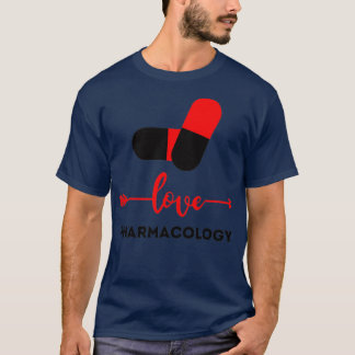 Camiseta Pharmacology Lover black and red legal drug dealer