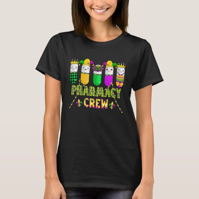 Camiseta Pharmacy Crew Mardi Gras  Carnival Pharmacy Squad  (Frente)