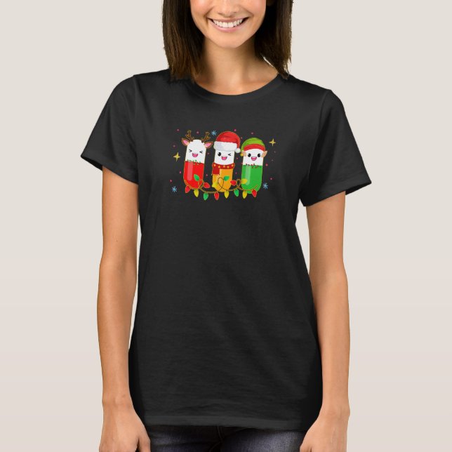Camiseta Pharmacy Squad Santa Hat Farmacêutica Christma (Frente)