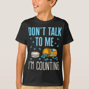 Camiseta Pharmacy Tech Technician Contagem Engraçada Pílula