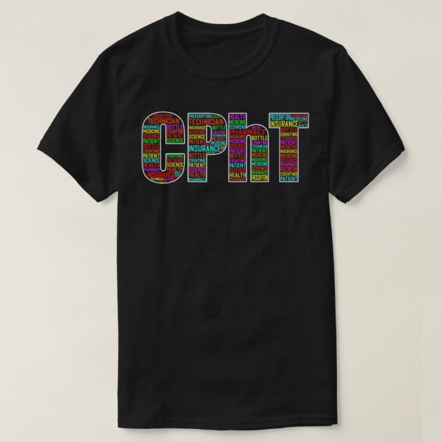 Camiseta Pharmacy Tech Technicist Student Cpht P (Frente do Design)