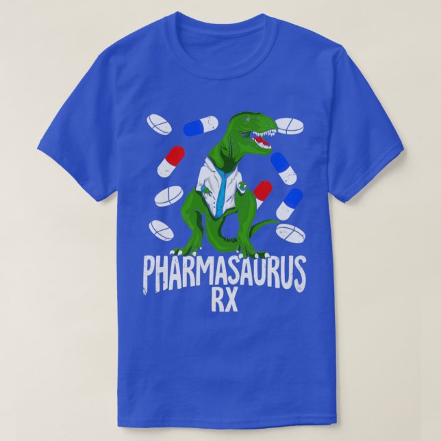 Camiseta Pharmasaurus Rx Pharmacy Tech Pharmacist Gift (Frente do Design)