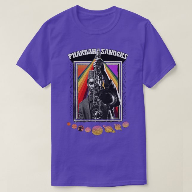 Camiseta PHAROAH SANDERS Design Psicedélico Original (Frente do Design)