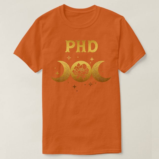 Camiseta Phd boho moon wild rose golden Design (Frente do Design)