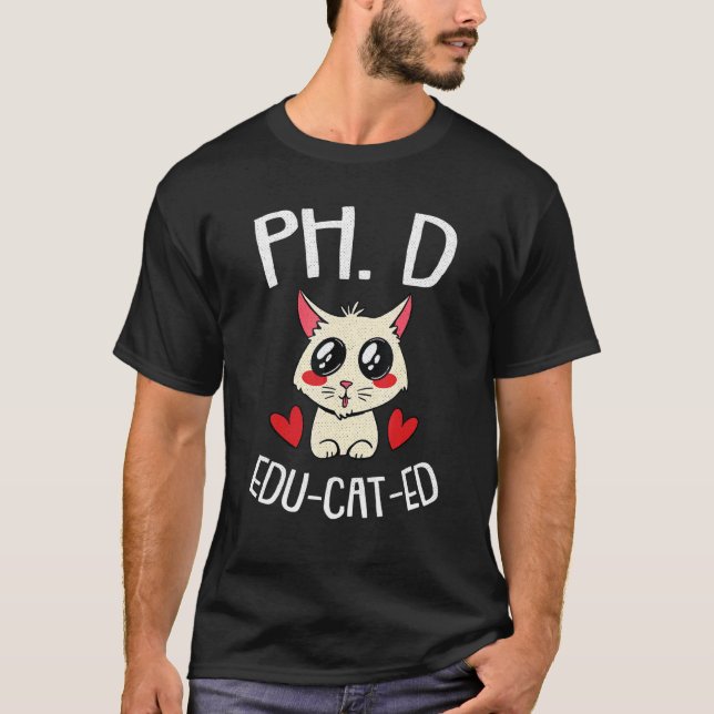 Camiseta Phd Cat Future Candidata Ph D (Frente)
