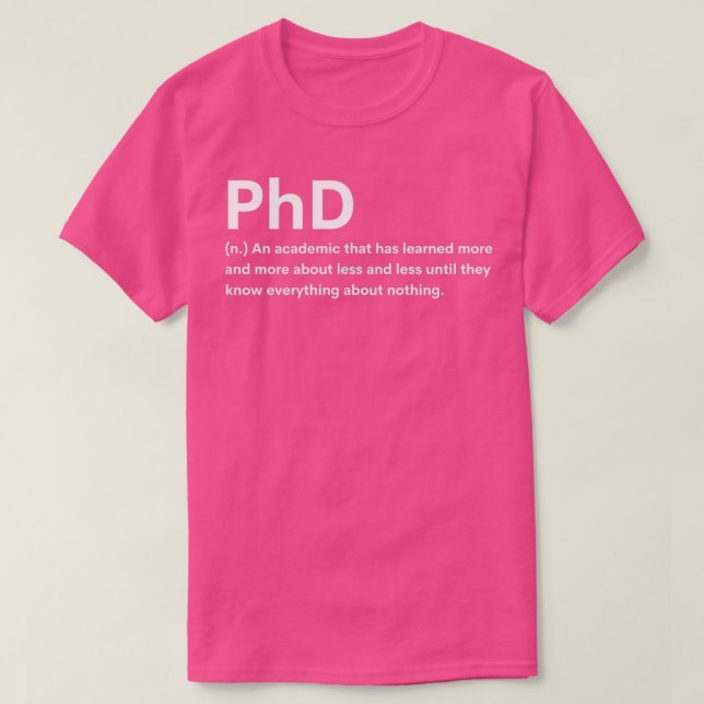Camiseta Phd Definition 4 (Frente do Design)