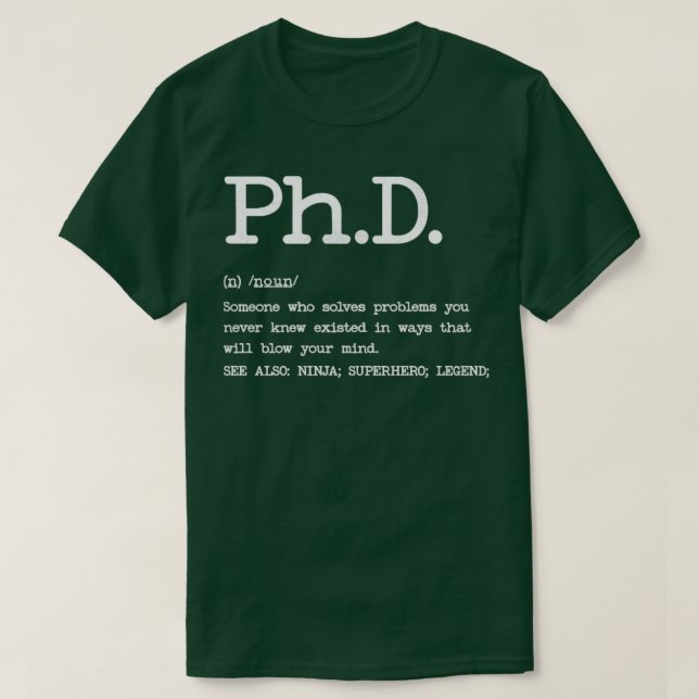 Camiseta Phd Definition design (Frente do Design)