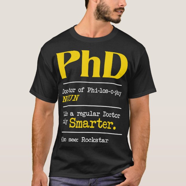Camiseta PhD - Formando Ph.D. Graduação Doutorado Def (Frente)