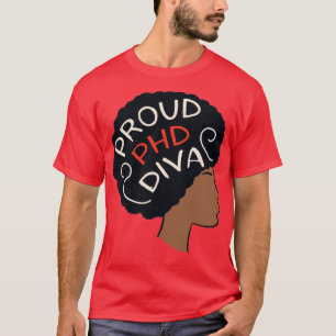 Camiseta PhD Graduation Art For Afro Doctorate Degree 