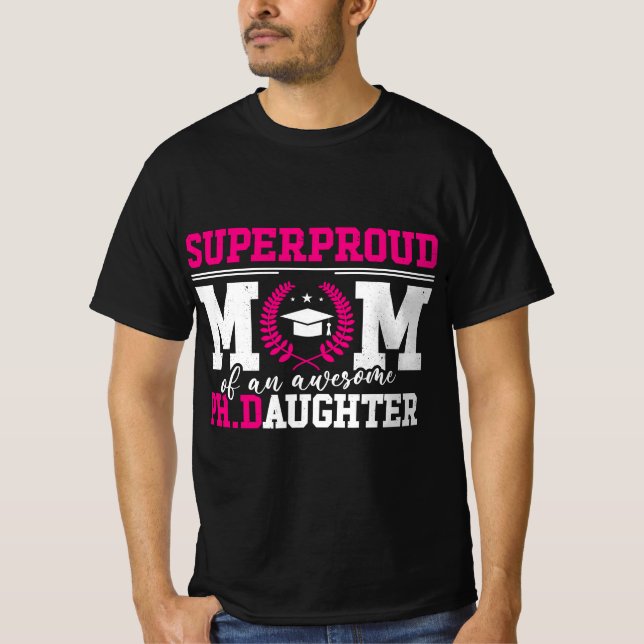 Camiseta PhD Mom Proud Mom - Graduation Vizsla  (Frente)