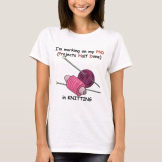 Camiseta PhD na confecção de malhas