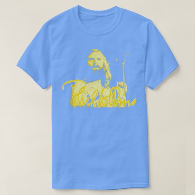 Camiseta Phil Collins Cantando Fan Art Yellow (Frente do Design)