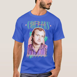 Camiseta Phil Collins Retro 80s Design de Ventilador Estéti