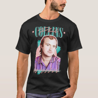 Camiseta Phil Collins Retro 80s Design de ventilador estéti