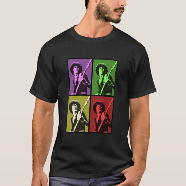 Camiseta Phil Lynott Thin Lizzy Pop Art Classic (Frente)