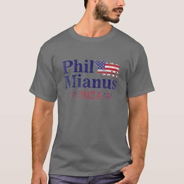 Camiseta Phil Mianus Funny Eleição Presidencial 2024 Parod (Frente)