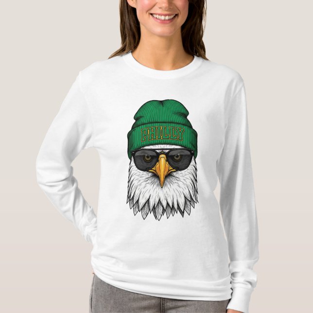 Camiseta Philadelphia Eagle Legal Beanie Sunglass T-Shirt (Frente)