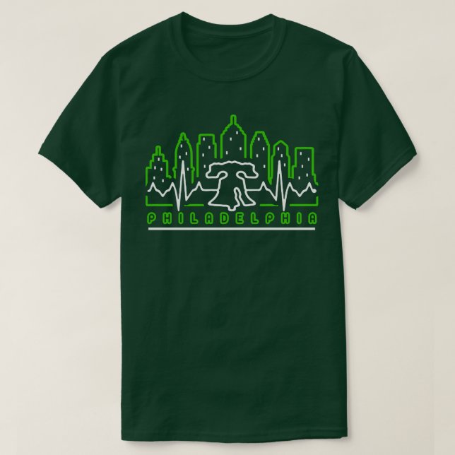 Camiseta Philadelphia EKG Heartbeat Philly Fan Favorite (Frente do Design)