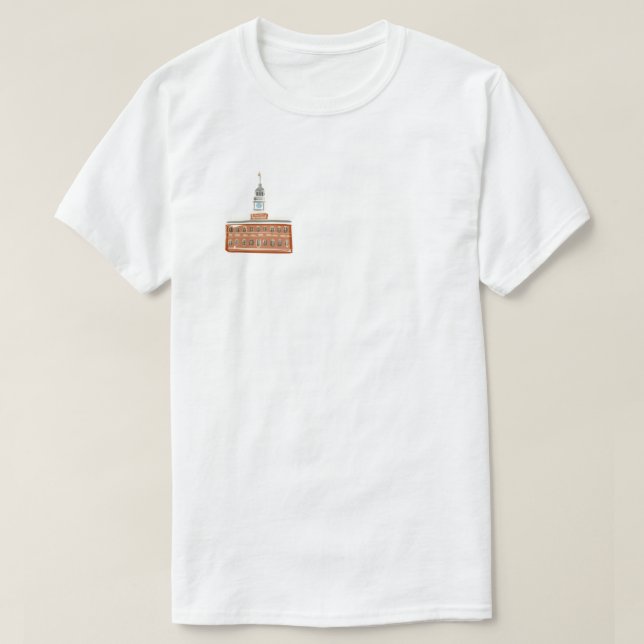 Camiseta Philadelphia Independence Hall - T-shirt básica (Frente do Design)