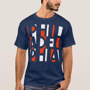 CAMISETA PHILADELPHIA ORANGE E BLACK WORD ART FILAN