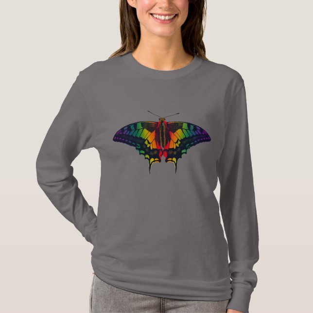 Camiseta Philadelphia Rainbow Prim Flag Swallowtail (Frente)