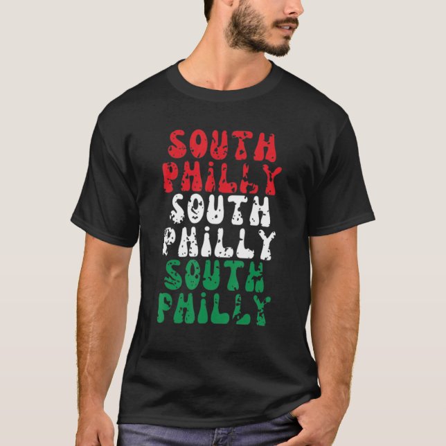Camiseta Philadelphia South Philly Cidade Italiana de Bande (Frente)