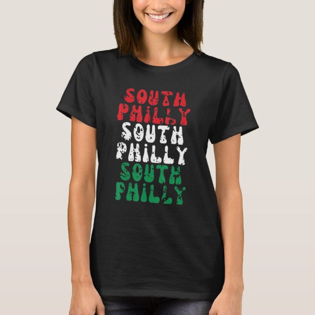 Camiseta Philadelphia South Philly Cidade Italiana de Bande (Frente)