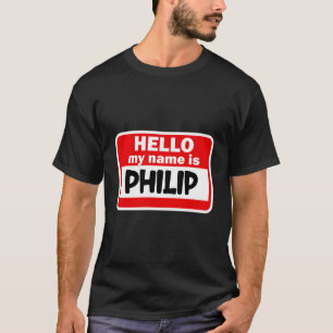 Camiseta Philip Hello Meu Nome É Tshirt Em Personalizado