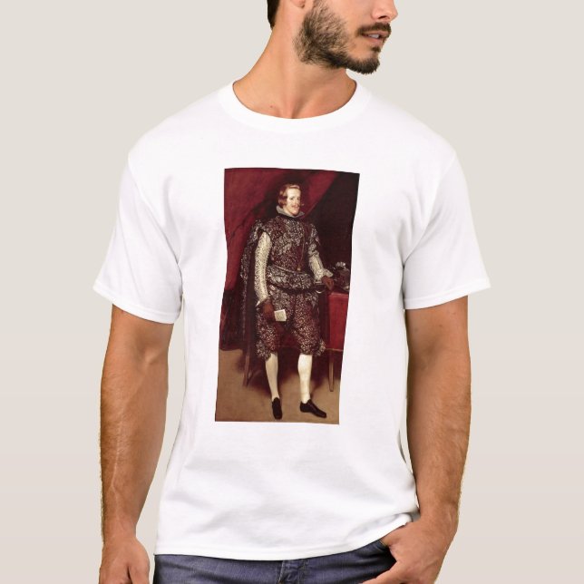 Camiseta Philip IV da espanha em Brown e em prata (Frente)