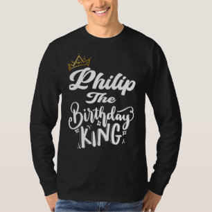 Camiseta Philip O Aniversário do Rei Feliz Aniversário Rapa
