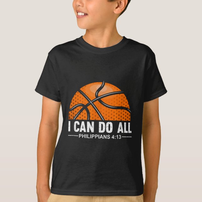 Camiseta Philipans 4 13 I Can Do All Things Christian Baske (Frente)