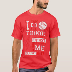 Camiseta Philippians 413 Baseball Motivation Baseball Vinta