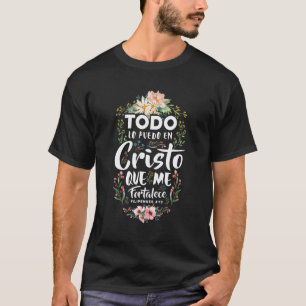 Camiseta Philippians 413 Bíblia cristã espanhola Verse Jesu