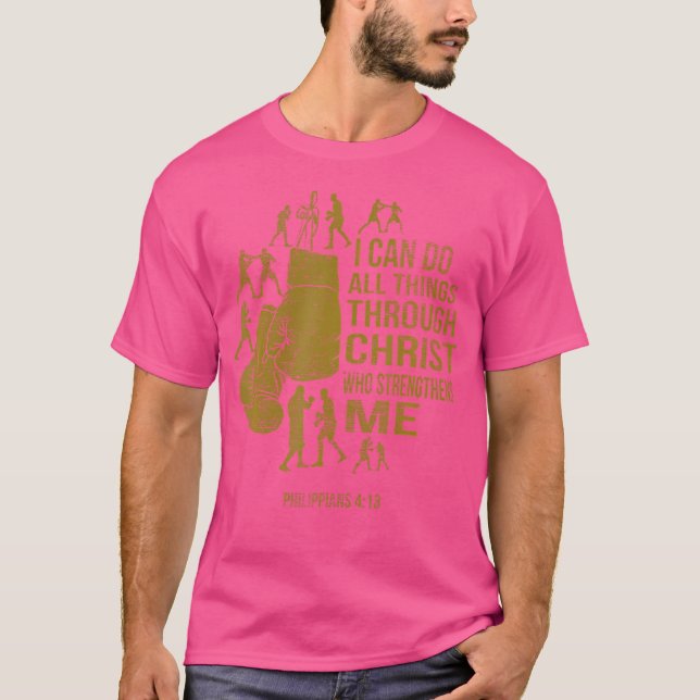 Camiseta Philippians 413 Religiosos Boxing Funny Christian  (Frente)