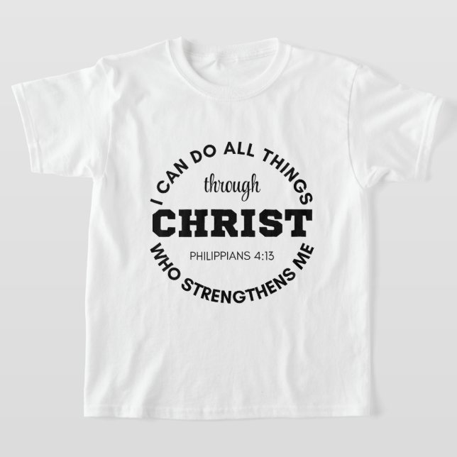 Camiseta Philippians 4:13 Eu posso fazer todas as coisas Es (Postura )