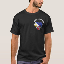 Camiseta Philippines Flag Heart Pinoy Filipino Men boys