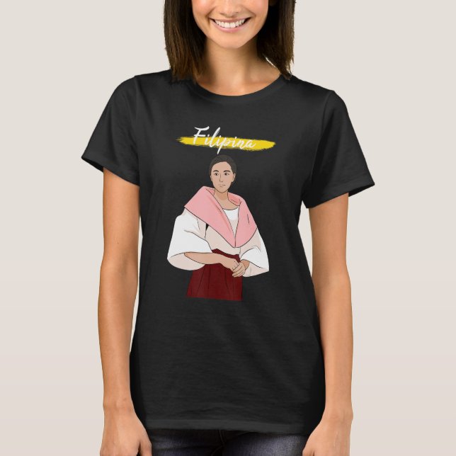 Camiseta Philippines Pinay Filipina Filipiniana Proud Woman (Frente)