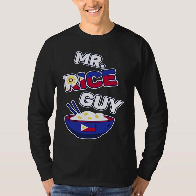 Camiseta Philippines Rice Guy  Pinay and Pinoy Filipino Ric (Frente)