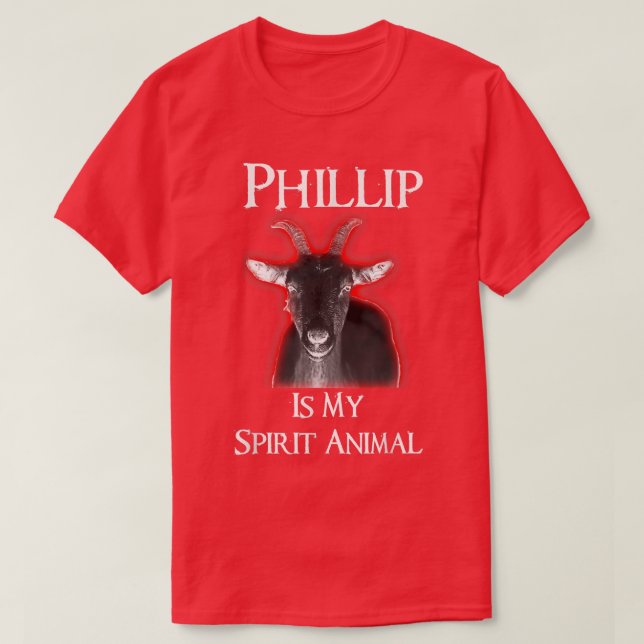 Camiseta Phillip é o meu espírito de animal negro (Frente do Design)