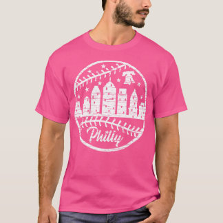 Camiseta Philly Liberty Bell Skyline Baseball Laces Filade
