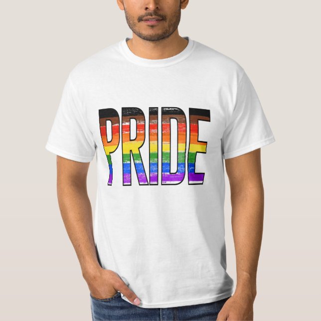 Camiseta Philly Rainbow Pride Waving Flag T-Shirt (Frente)